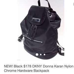 dkny-bags-dkny-nylon-black-backpack-poshmark